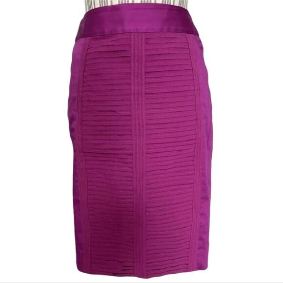 White House Black Market Layered Very Berry‎ Magenta Pink Pencil Skirt Size 12 - Picture 9 of 12